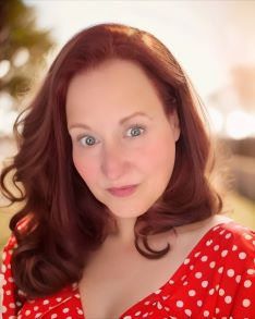 women with red dress