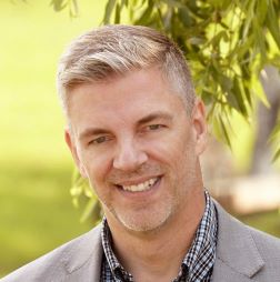 grey hair man smiling