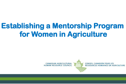 Establishing a Mentorship Program for Women in Agriculture